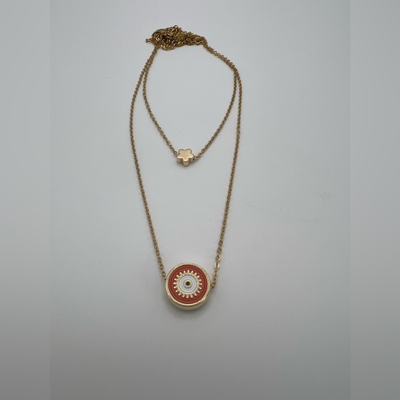 Dainty Evil Eye Multi-Strand Necklace - Evil Eye Minimalist Layered Necklace - Picture 6 of 16